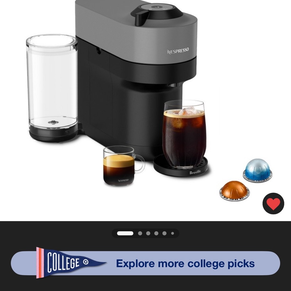 Nespresso Gray and Black Coffee Maker